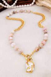 SunStone & Pearl Necklace